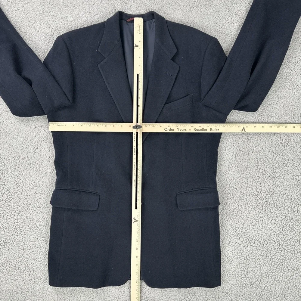 VTG 90s Hart Schaffner & Marx 100% Camel Hair Blazer 44 Navy Blue Made in USA